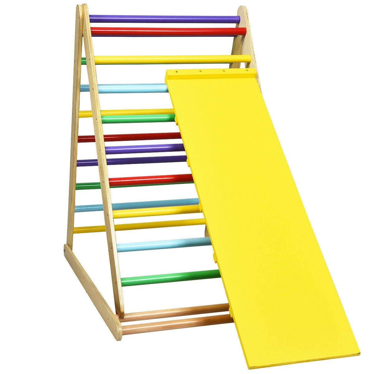 Triangle d'escalade en bois pliable pour le jeu intérieur