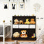 Freestanding Combo Cubby Bin Storage Organizer Unit with 3 Baskets - Brown
