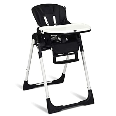 Silla Alta Plegable con Respaldo Ajustable - Negro