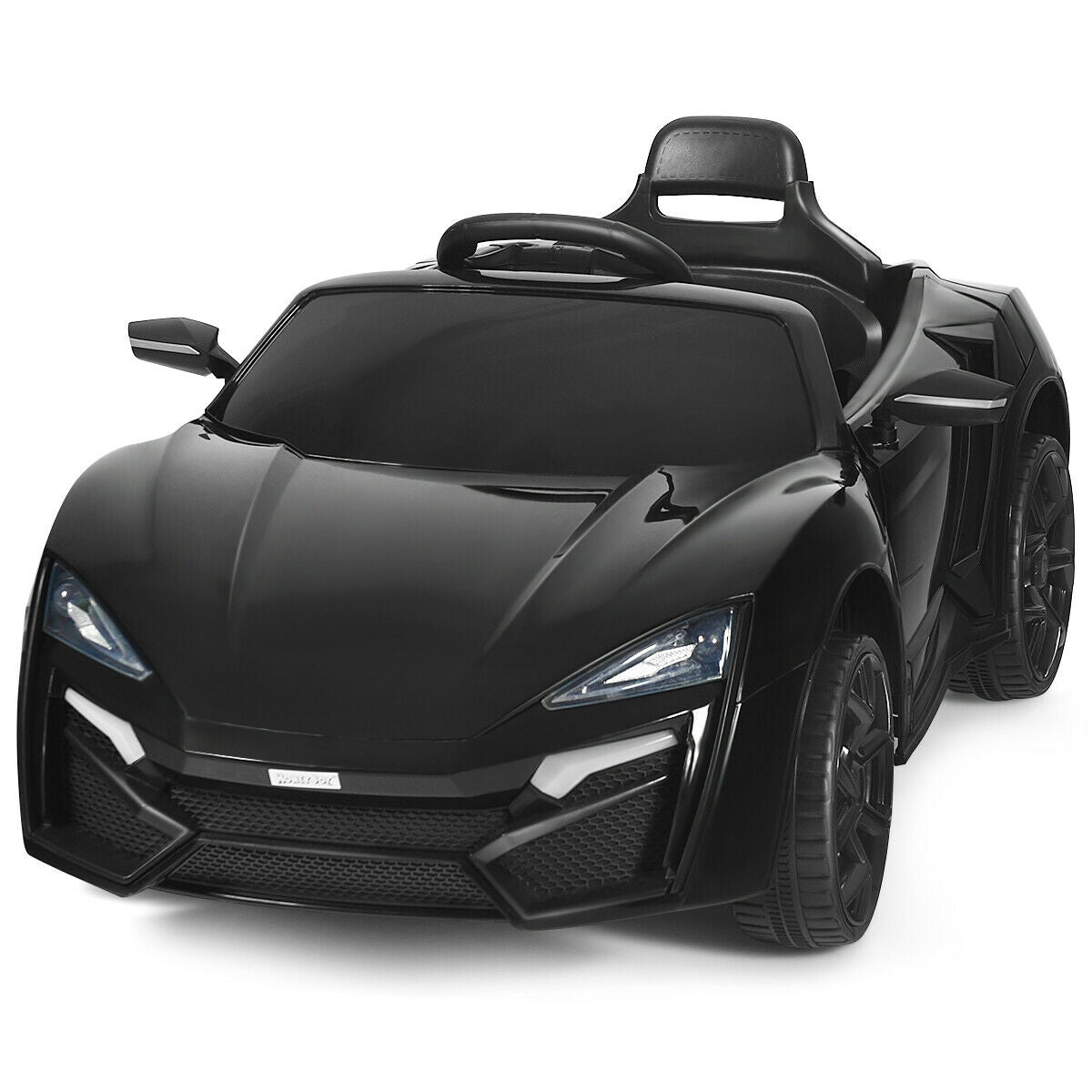 12V 2.4G RC Electric Vehicle with Lights - Black