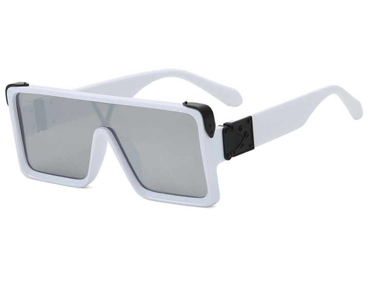 Stylish Black & White Square Sunglasses for Men & Women