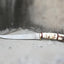 Exquisite Handmade Damascus Steel Fillet Knife with Stag Horn and Brass Guard - 12-Inch - Korvel