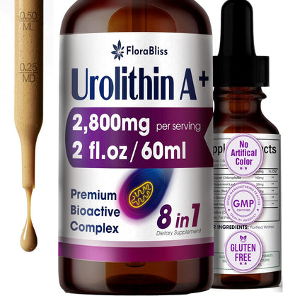 Gouttes liquides premium d'Urolithine A avec Trans-Resvératrol et Collagène