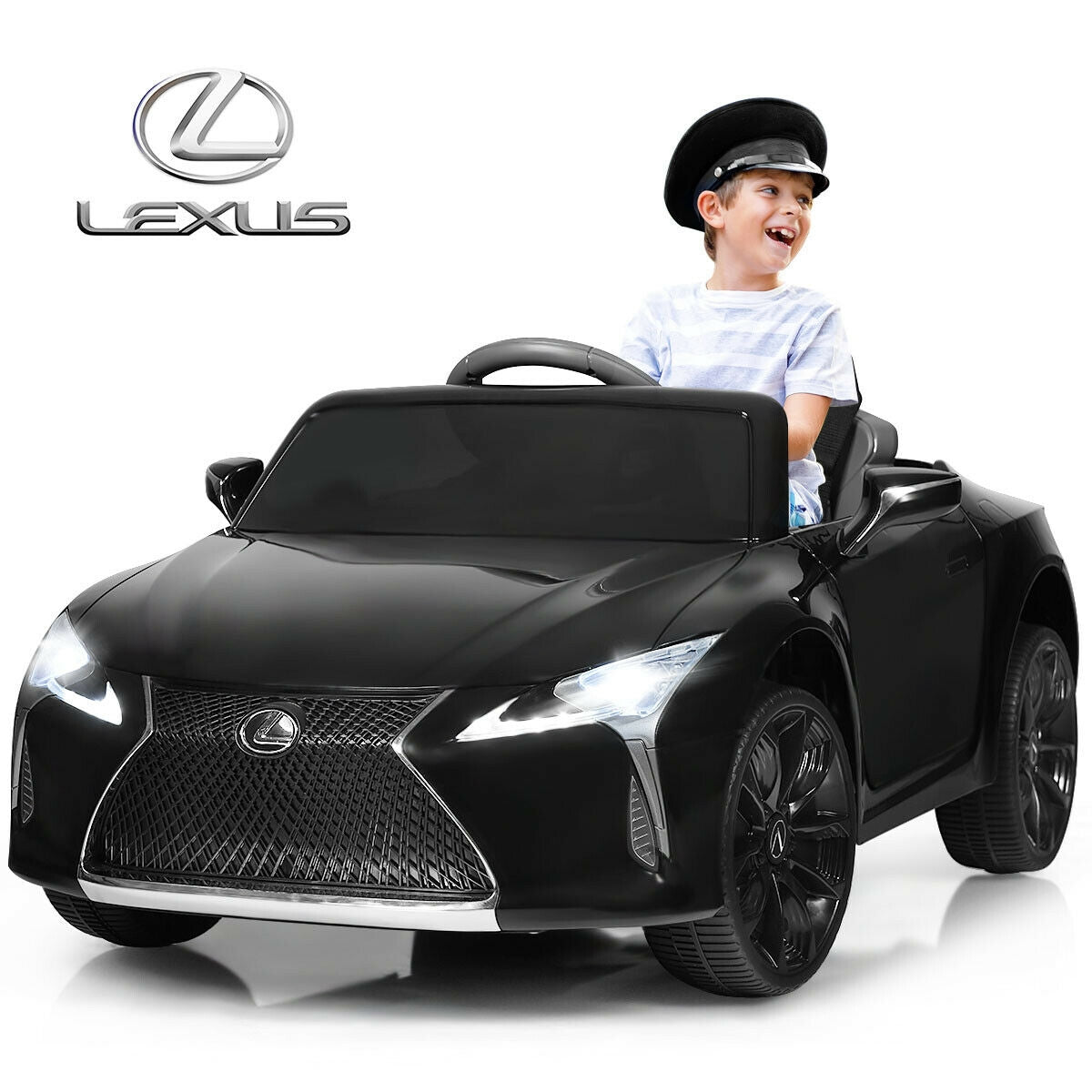 Licensed Lexus LC500 Kids Remote Control Electric Vehicle - Black