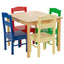5-Piece Kids Multicolor Table and Chair Set