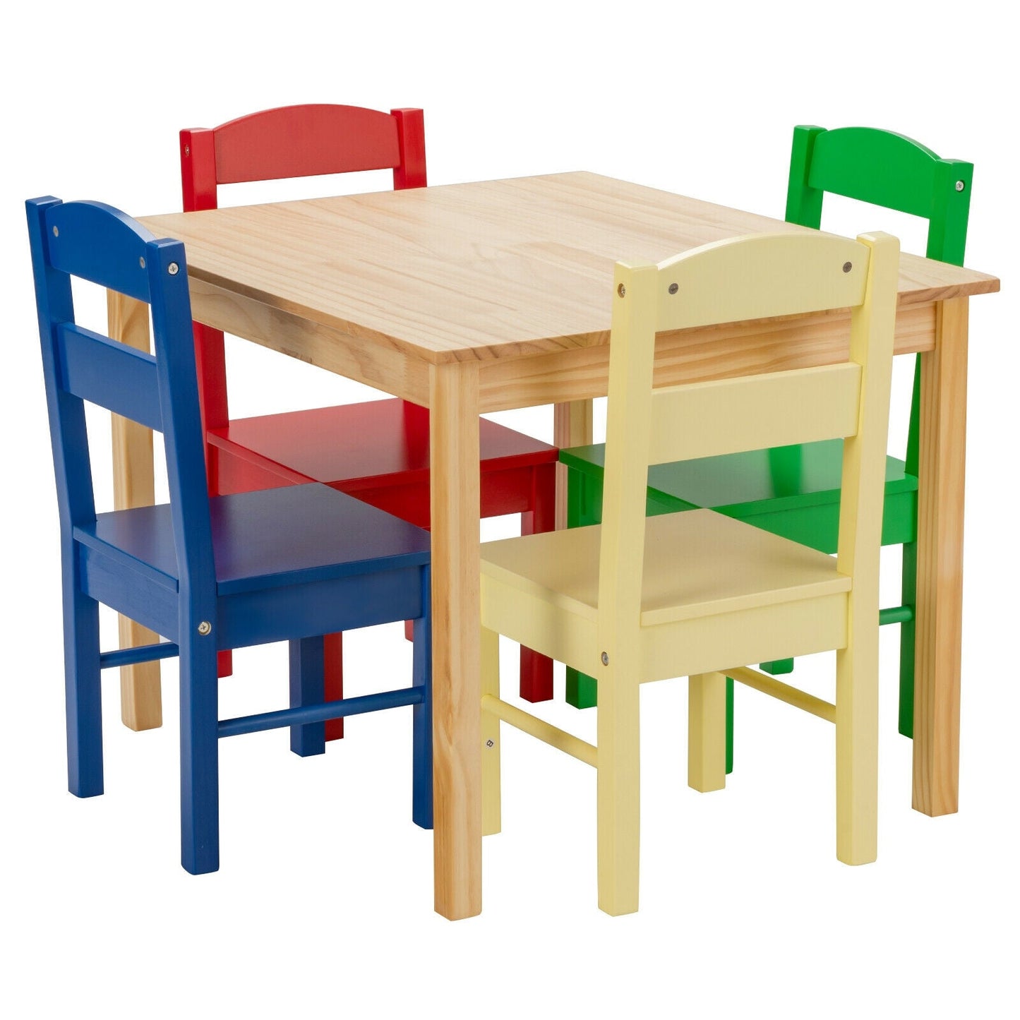 5-Piece Kids Multicolor Table and Chair Set