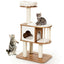 Árbol de Actividades para Gatos de Madera de 46 Pulgadas con Cojines - Marrón
