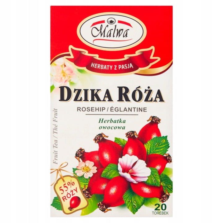 MALWA Herbal Rosehip Tea - 20 Premium Bags