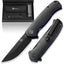The Pathfinder Folding Pocket Knife Giftset for Men and Women (Black and Blue) - Korvel