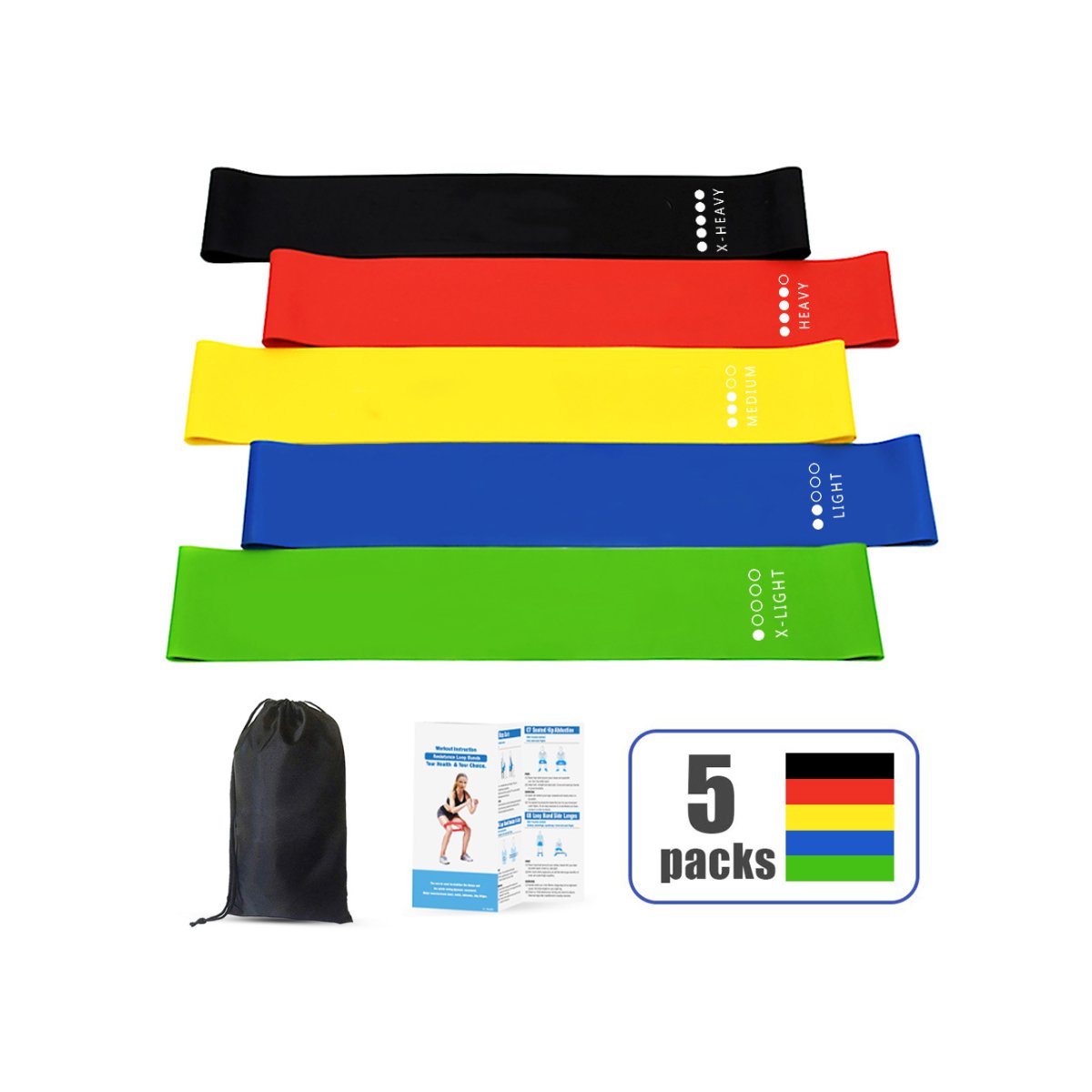 Ensemble de 5 bandes d'exercice Flex And Stretch