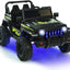 Voiture Jeep électrique pour enfants 12V avec télécommande - Noir et Vert