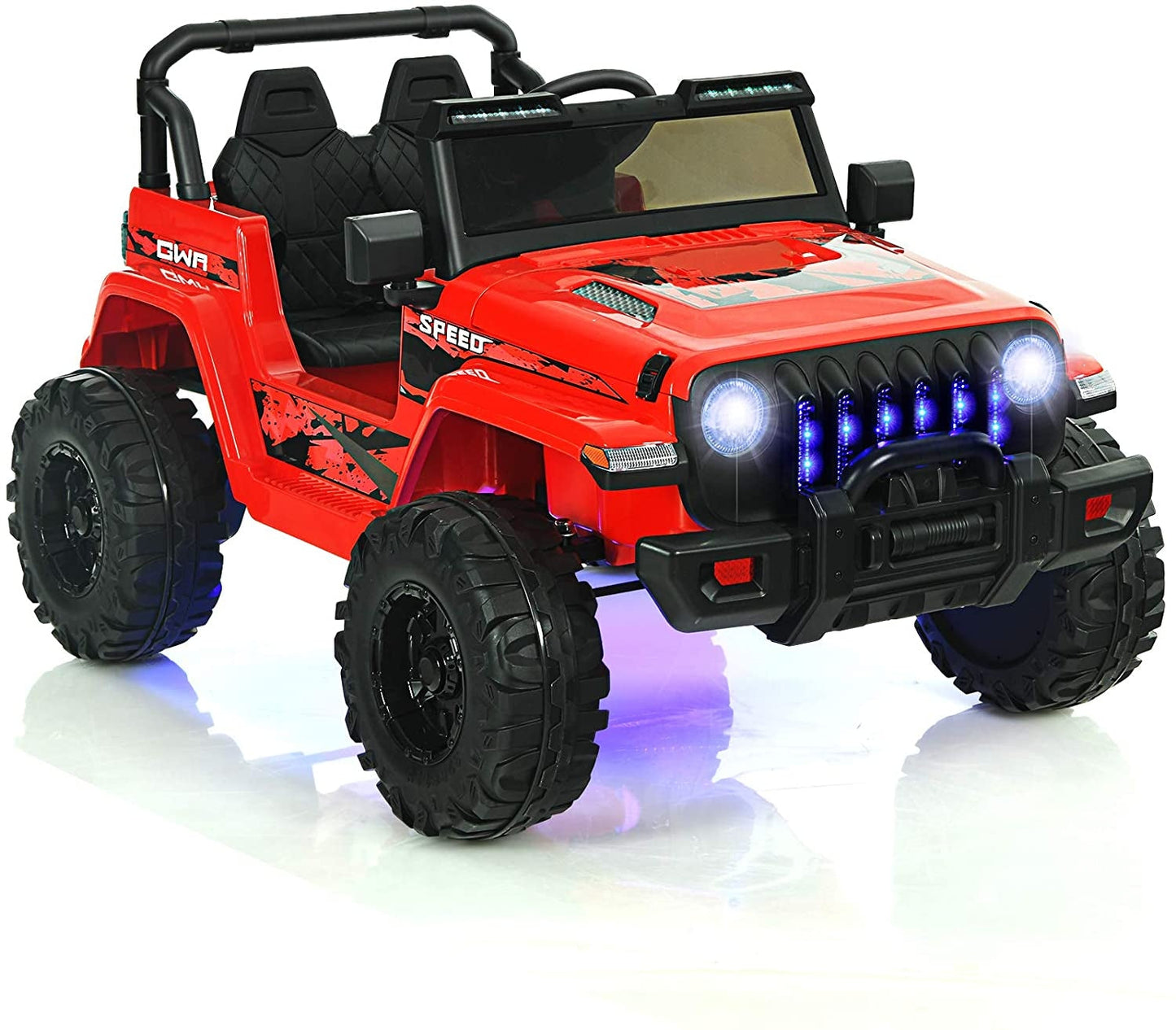 Coche Jeep Eléctrico para Niños de 12V con Control Remoto - Rojo