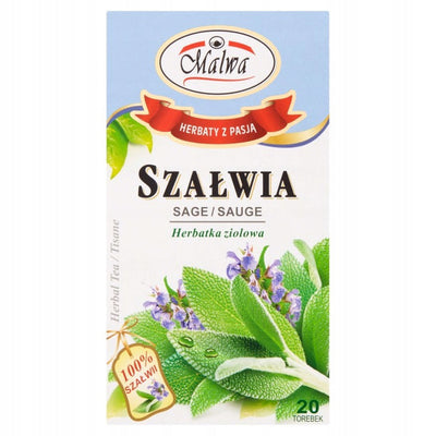 MALWA Herbal Sage Tea - 20 Bags of Premium Infusion