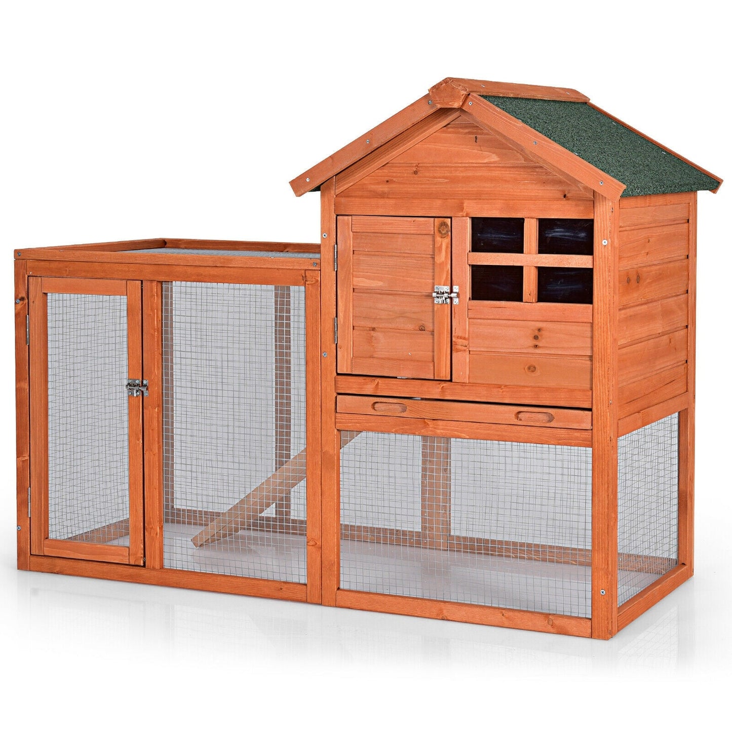 Enclos en bois extérieur premium pour lapins