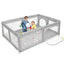Barrière de sécurité pour bébé extra-large avec 50 balles océaniques - Gris