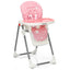 Folding Baby High Dining Chair with 6-Level Height Adjustment - Pink