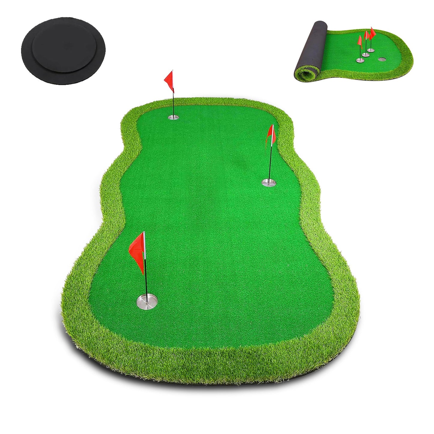 Yunic Golf 5ft x 10ft Premium Putting Green with Adjustable Slope - Korvel