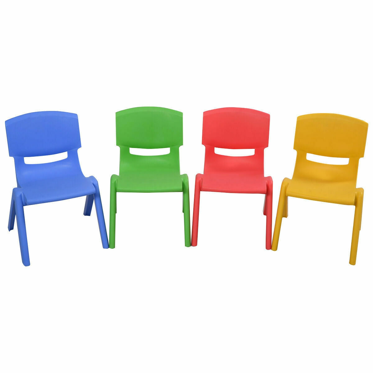 Colorful Stackable Plastic Chairs for Kids - 4-Pack