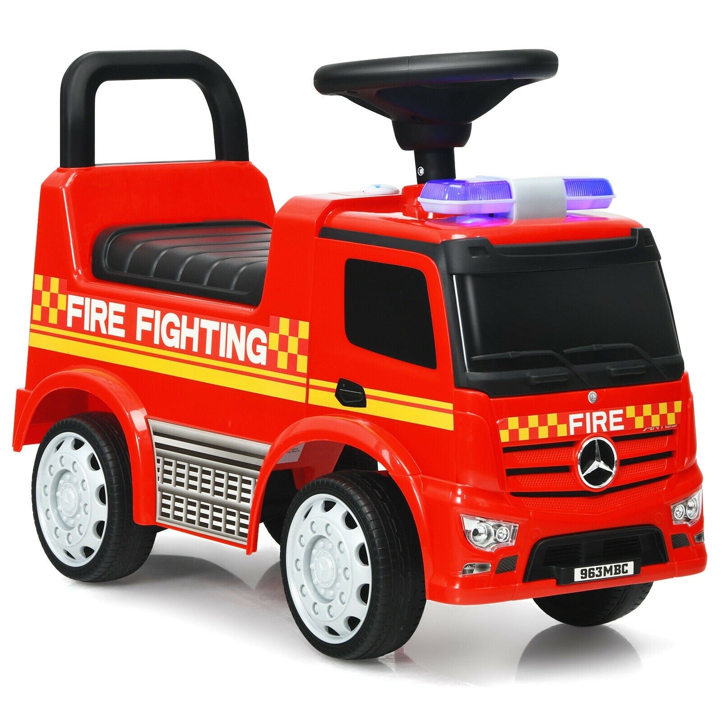 Véhicule de pompier pour enfants Mercedes Benz sous licence - Rouge