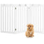 Puerta para mascotas de madera plegable independiente de 36 pulgadas - Blanca