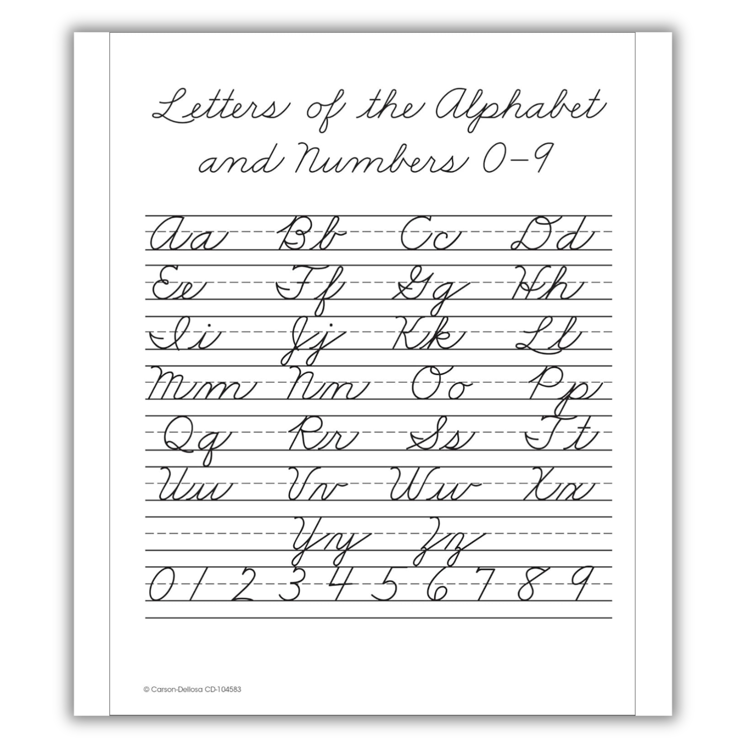 Carson Dellosa Cursive Handwriting Workbook for Kids - Engaging Practice for Letters and Numbers (Spiral Bound) - Korvel