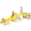 Set de gimnasio de juego en triángulo para niños 5 en 1 con rampas dobles
