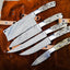 Personalized Damascus Steel Kitchen Knife Set - Korvel