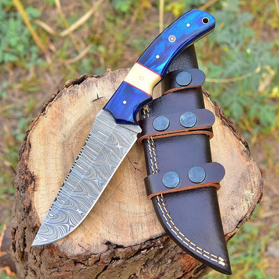 Artisan Crafted Damascus Steel Hunting Knife - Korvel