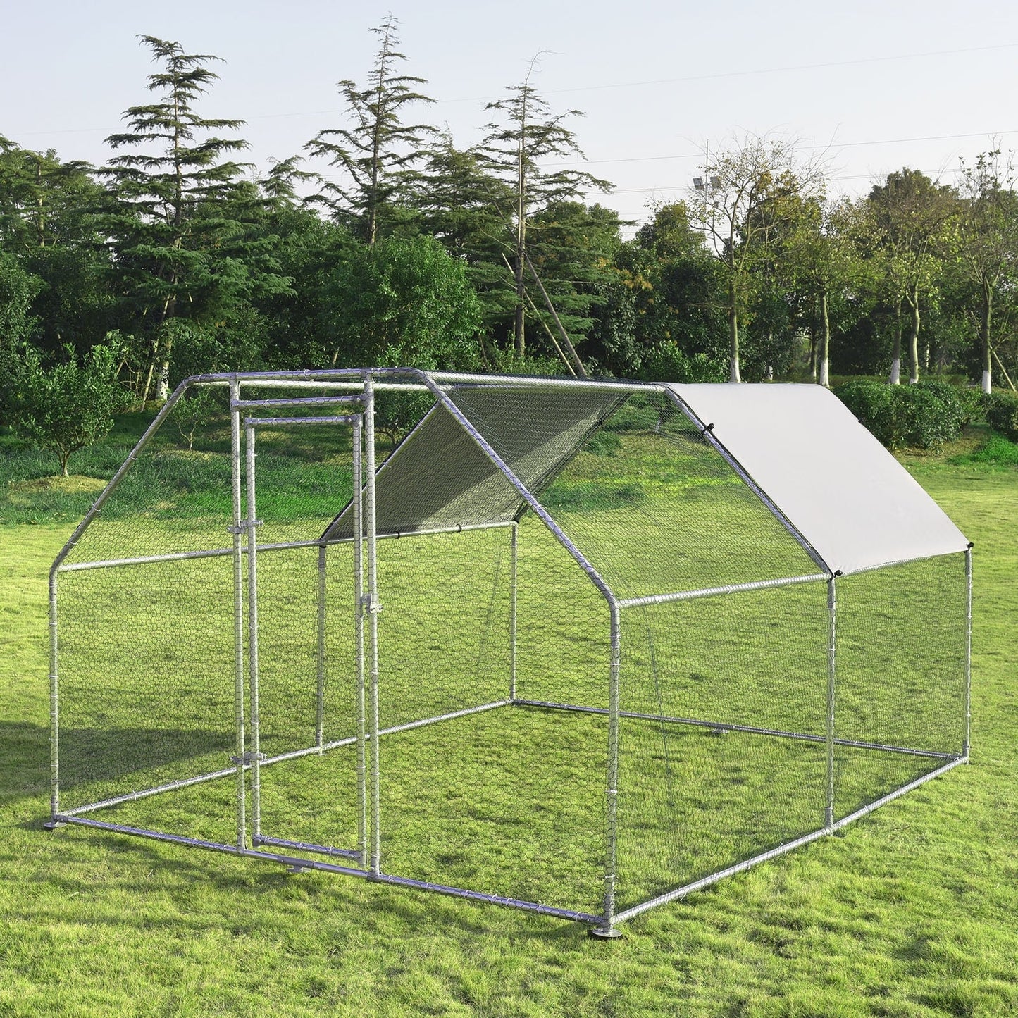Large Walk In Chicken Coop Run - 9.5 x 12.5 Feet