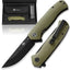 Ultimate Pathfinder Folding Pocket Knife Gift Set for Adventurers (Green & Silver) - Korvel