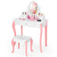 Conjunto de Mesa de Maquillaje para Niñas Princesa con Taburete - Blanco