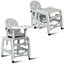 3-in-1 Convertible Baby High Chair with Lockable Wheels - Gray