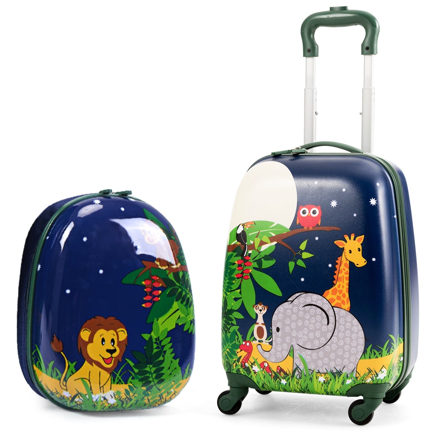 Kids 2-Piece Elephant Design Carry-On Luggage Set