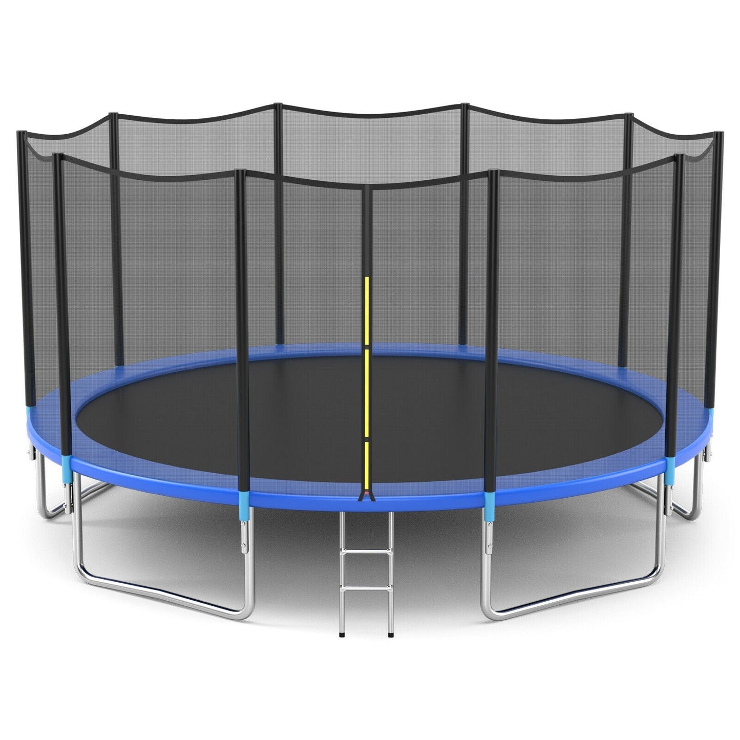 Premium Outdoor Trampoline with Safety Net and Ladder - 8 to 16 Feet