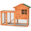 Premium 2-Story Wooden Rabbit Hutch with Running Area