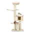 4-Layer 68.5-Inch Wooden Cat Tree Condo with Sisal Posts