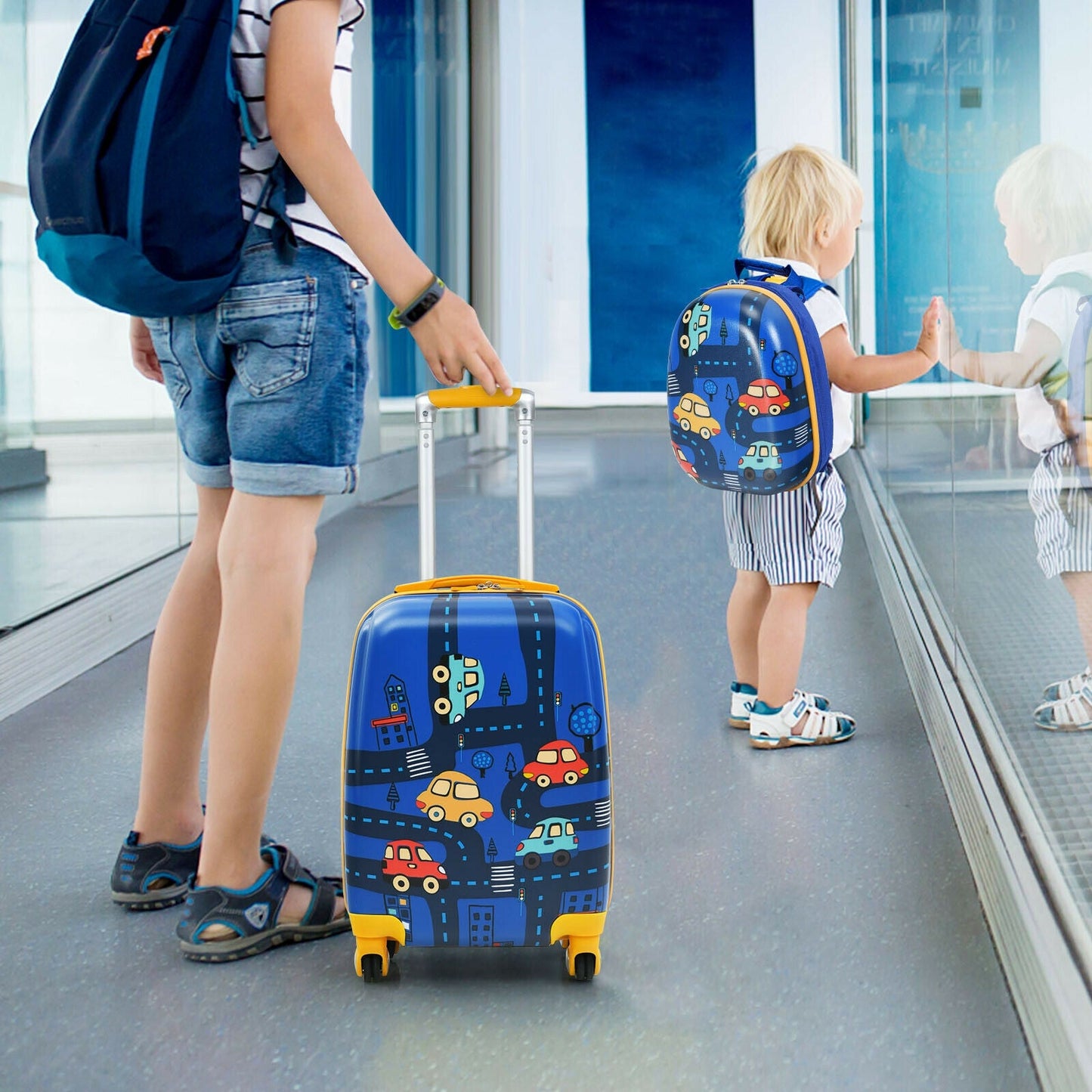 2-Piece Kids Luggage Set: Suitcase & Backpack for Travel