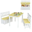 4-Piece Kids Wooden Activity Table and Chairs Set