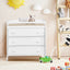 Premium Baby Changing Table with 3 Drawers and Safety Belt - White