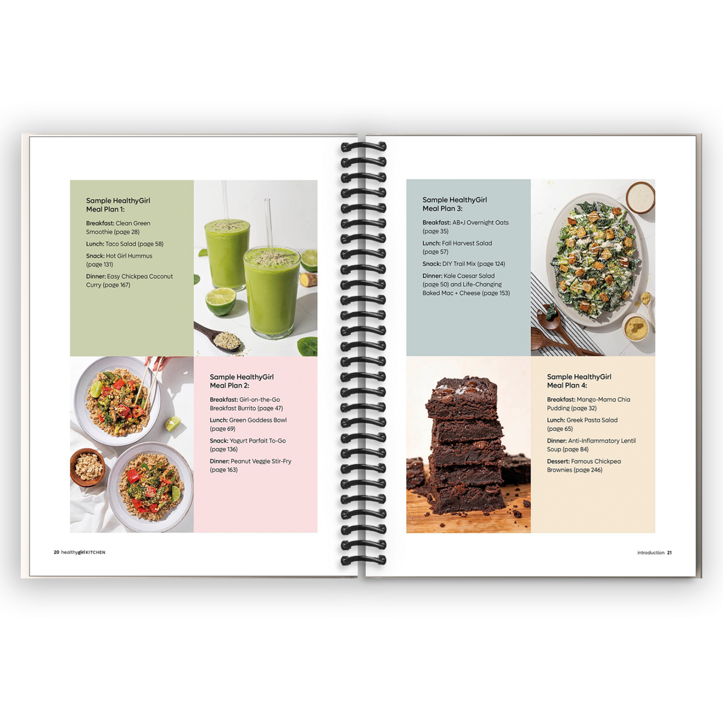 HealthyGirl Kitchen: Over 100 Delicious Plant-Based Recipes for a Vibrant Life (Spiral Bound) - Korvel