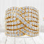 Bague de croisement en diamant 10K or jaune 3.0 Cttw - Taille 7