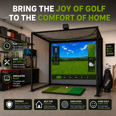 YUNIC Premium Golf Practice Cage with Heavy-Duty Frame