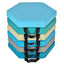 6-Piece Hexagon Toddler Floor Cushions - Blue