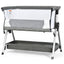 Adjustable Baby Bedside Crib with Large Storage - Dark Gray