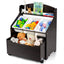 Unité de rangement en bois pour jouets pour enfants avec boîte à jouets roulante - Espresso