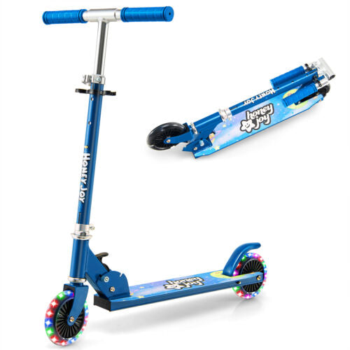 Trottinette pliable avec hauteurs réglables pour enfants - Bleu