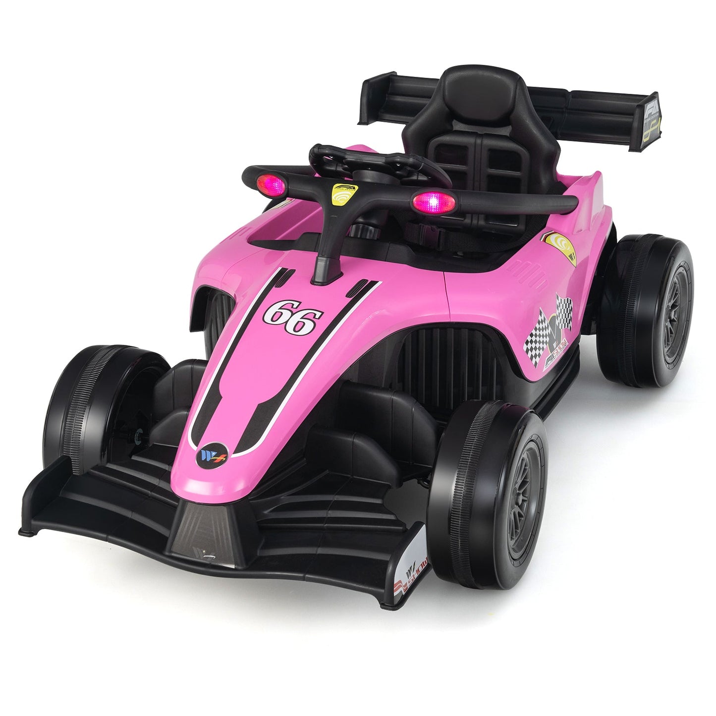 12V Kids Electric Formula Racing Car with Remote Control - Pink