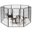 8-Panel Heavy Duty Pet Playpen with Door - 48 Inches