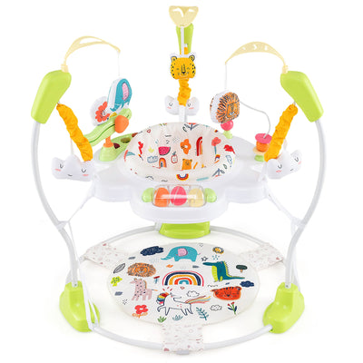 Toupie Bouncing pour Bébé Ajustable avec Jouets Interactifs - Jaune