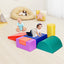 6-Piece Climb Crawl Play Set for Toddlers - Red